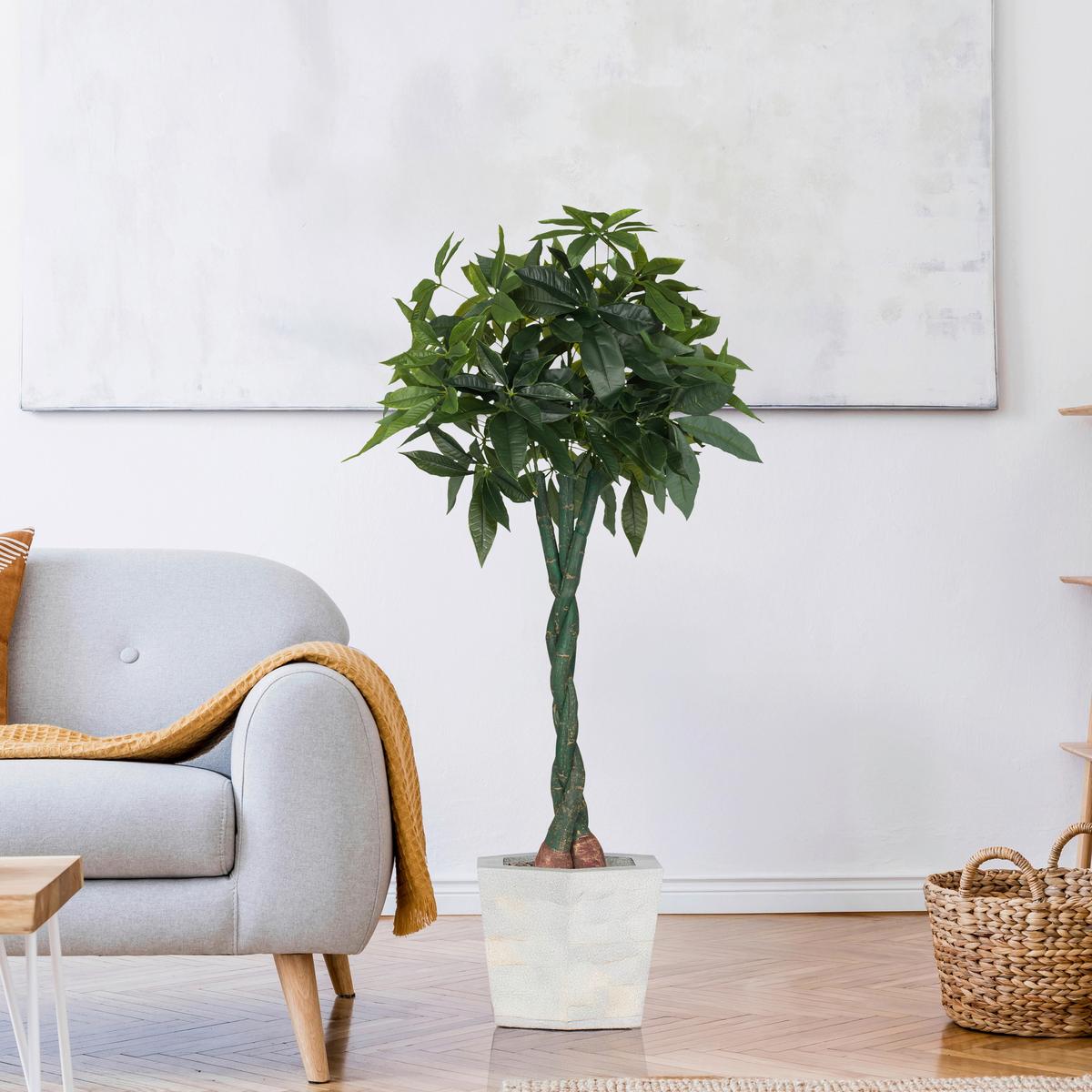 Kunstpflanze Schwarz/grün  B: 66 Cm - Schwarz/Grün, MODERN, Kunststoff (66/160/77cm) - MID.YOU