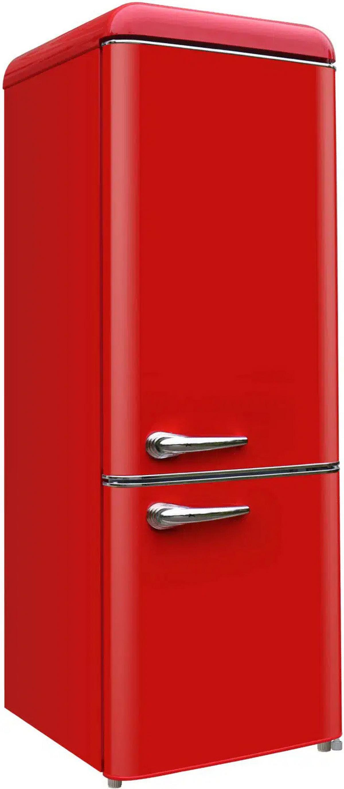 Kühl-gefrier-kombination Ceem Bfr 210 - Rot, Basics, Metall (54,5/149,5/58cm) - CEEM