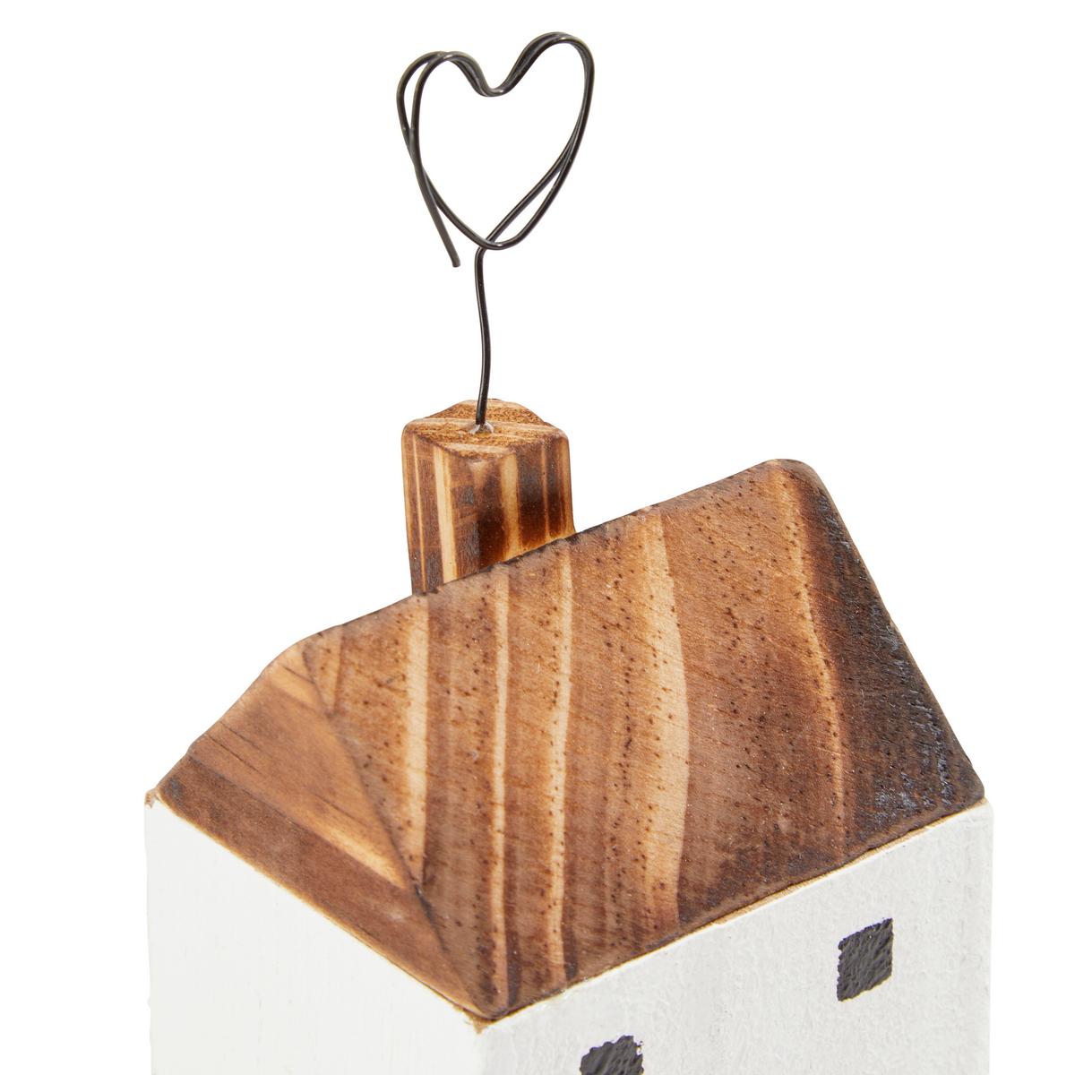 Fotohalter L/b/h: Ca. 5/6/11cm, Gotan - Weiß/Braun, MODERN, Holz/Metall (5/6/11cm)