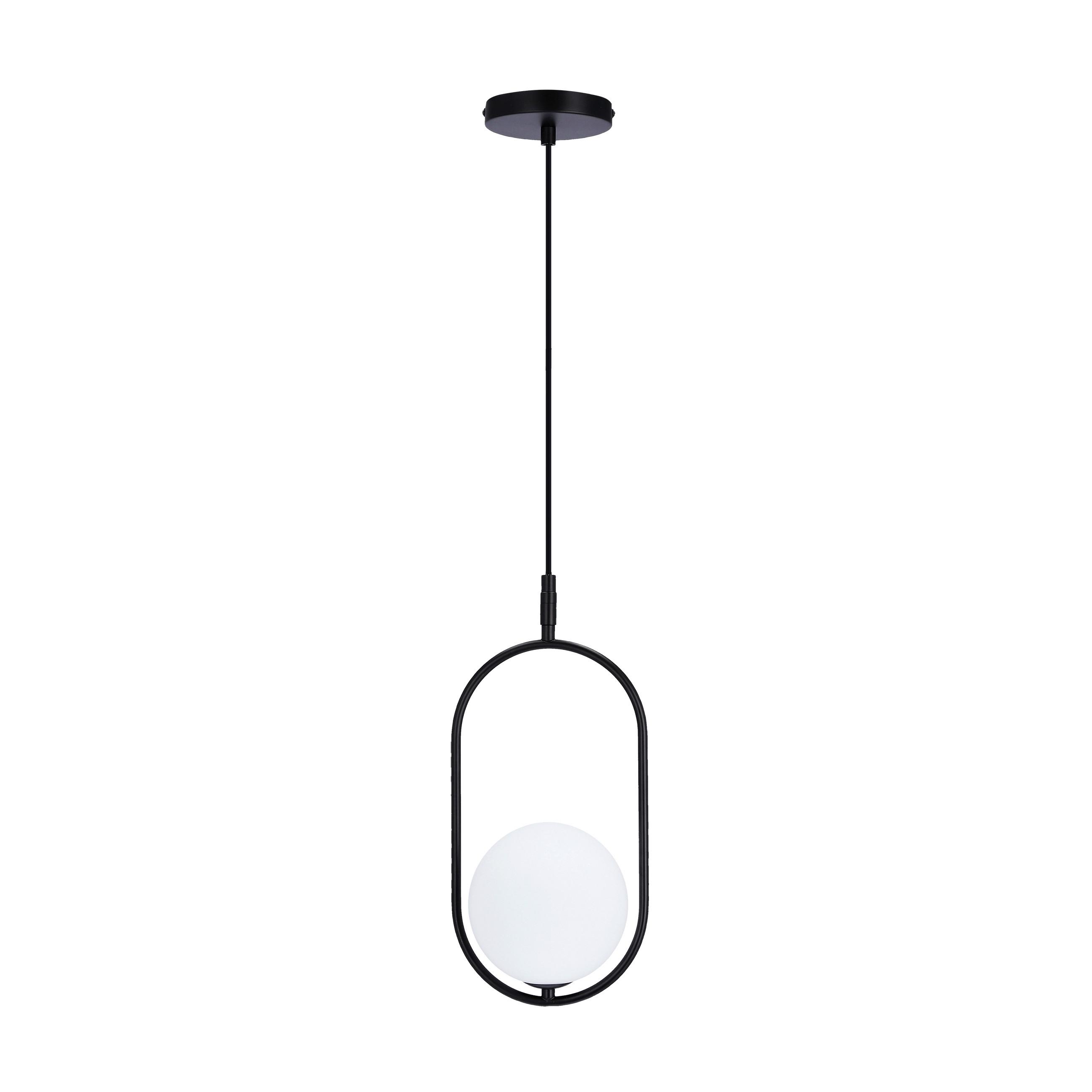 Pendelleuchte 31-10148 Cordel - Schwarz/Weiß, Design, Metall (18.5/15/120cm)
