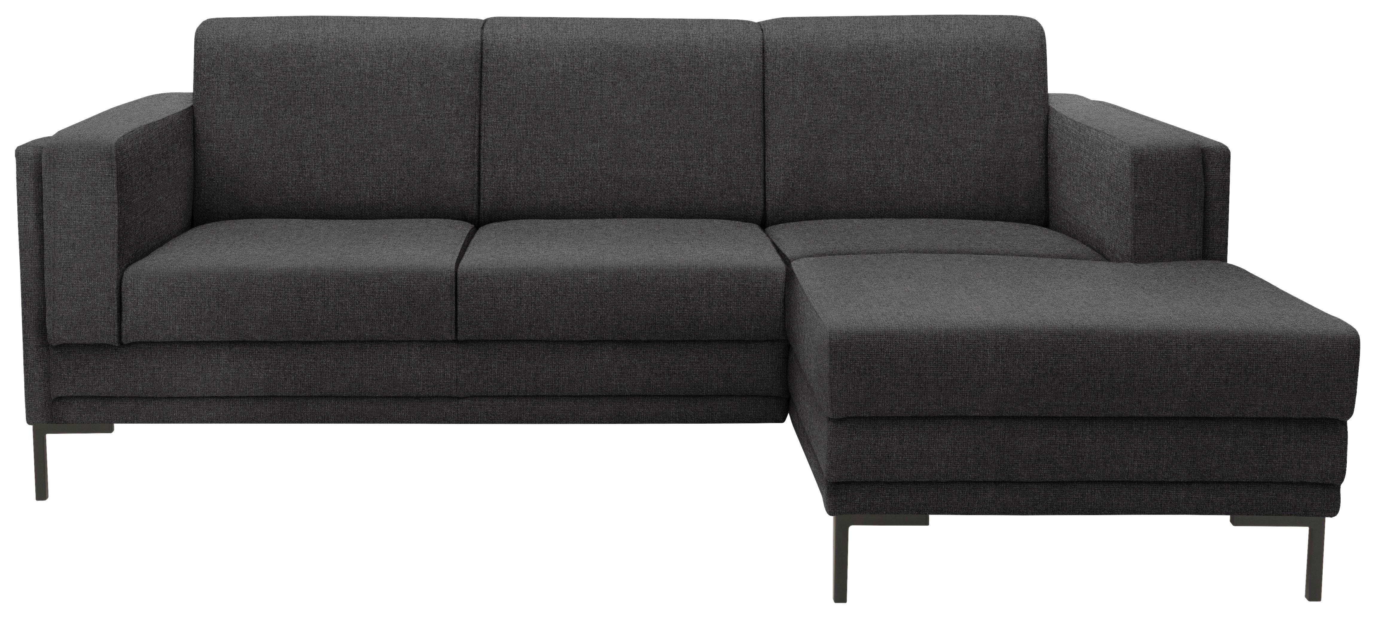 Ecksofa Looks Vii - Anthrazit/Schwarz, Design, Textil (214/146cm) - LOOKS by W.Joop