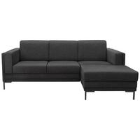 Ecksofa Looks Vii - Anthrazit/Schwarz, Design, Textil (214/146cm) - LOOKS by W.Joop