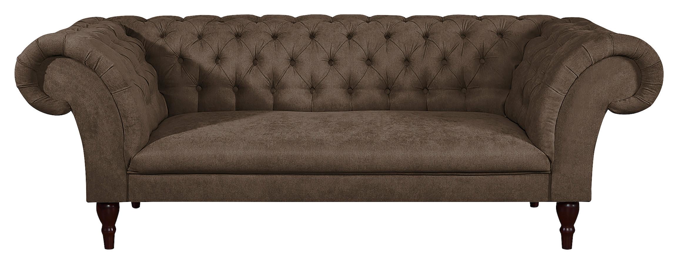 3-Sitzer-Sofa Preston Graubraun B: 232 cm - Graubraun/Braun, Design, Textil (232/79/97cm) - Livetastic
