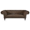 3-Sitzer-Sofa Preston Graubraun B: 232 cm - Graubraun/Braun, Design, Textil (232/79/97cm) - Livetastic