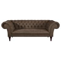 3-Sitzer-Sofa Preston Graubraun B: 232 cm - Graubraun/Braun, Design, Textil (232/79/97cm) - Livetastic