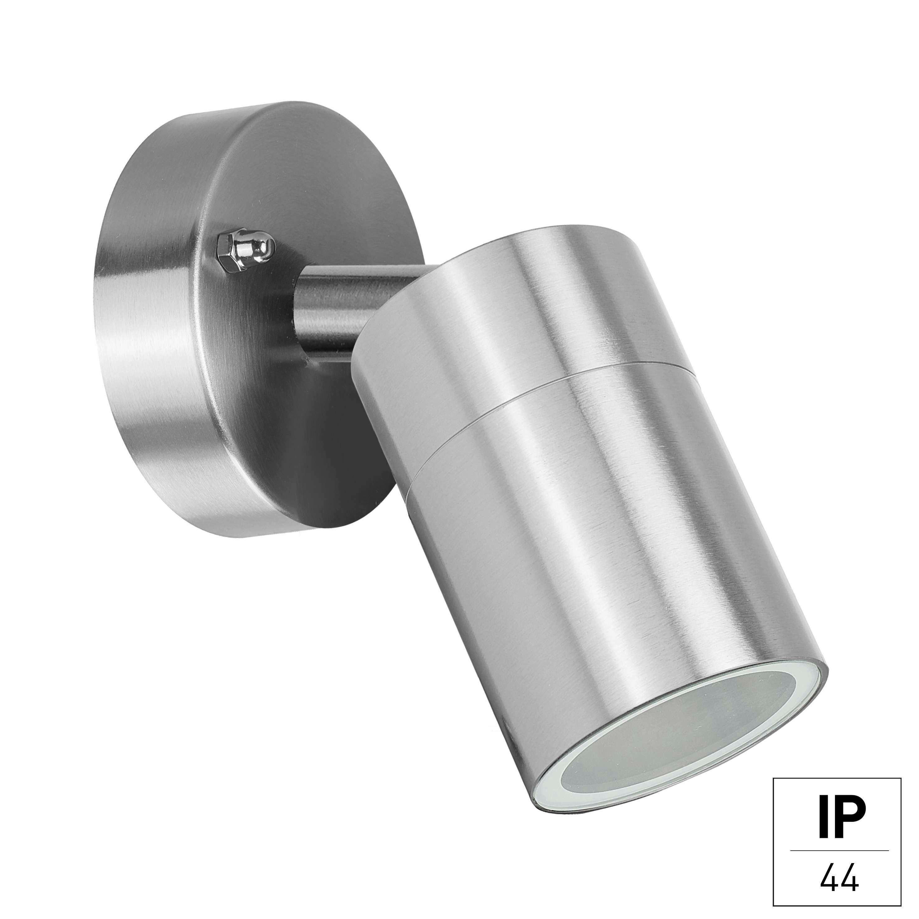 Außenwandleuchte 2528000192396 Sirius - Edelstahlfarben/Anthrazit, Design, Metall (9.6/8.5/14.4cm)