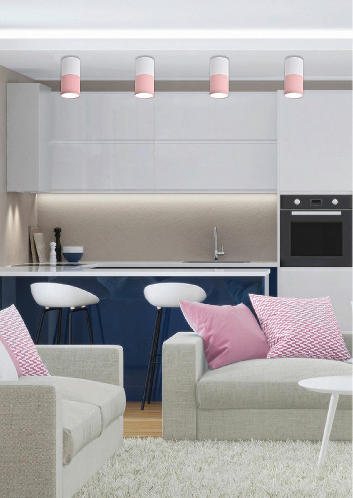 Deckenleuchte 2273662 - Rosa/Weiß, Basics, Metall (5.8/5.8/12cm)