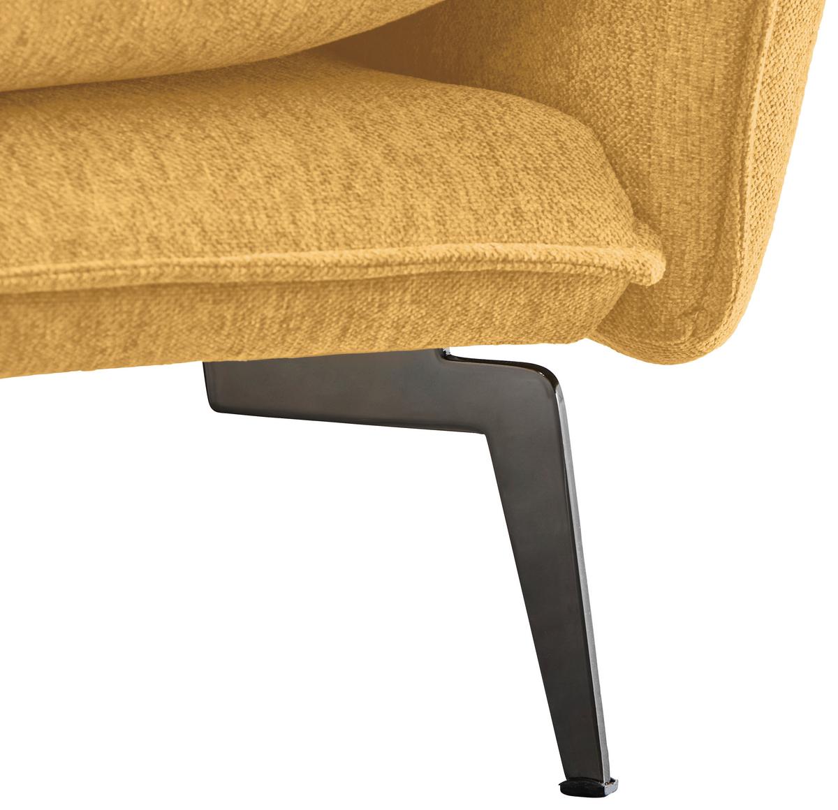 Sessel Skye Senfgelb B: 96 cm - Senfgelb/Schwarz, Design, Textil (96/84/100cm) - Livetastic