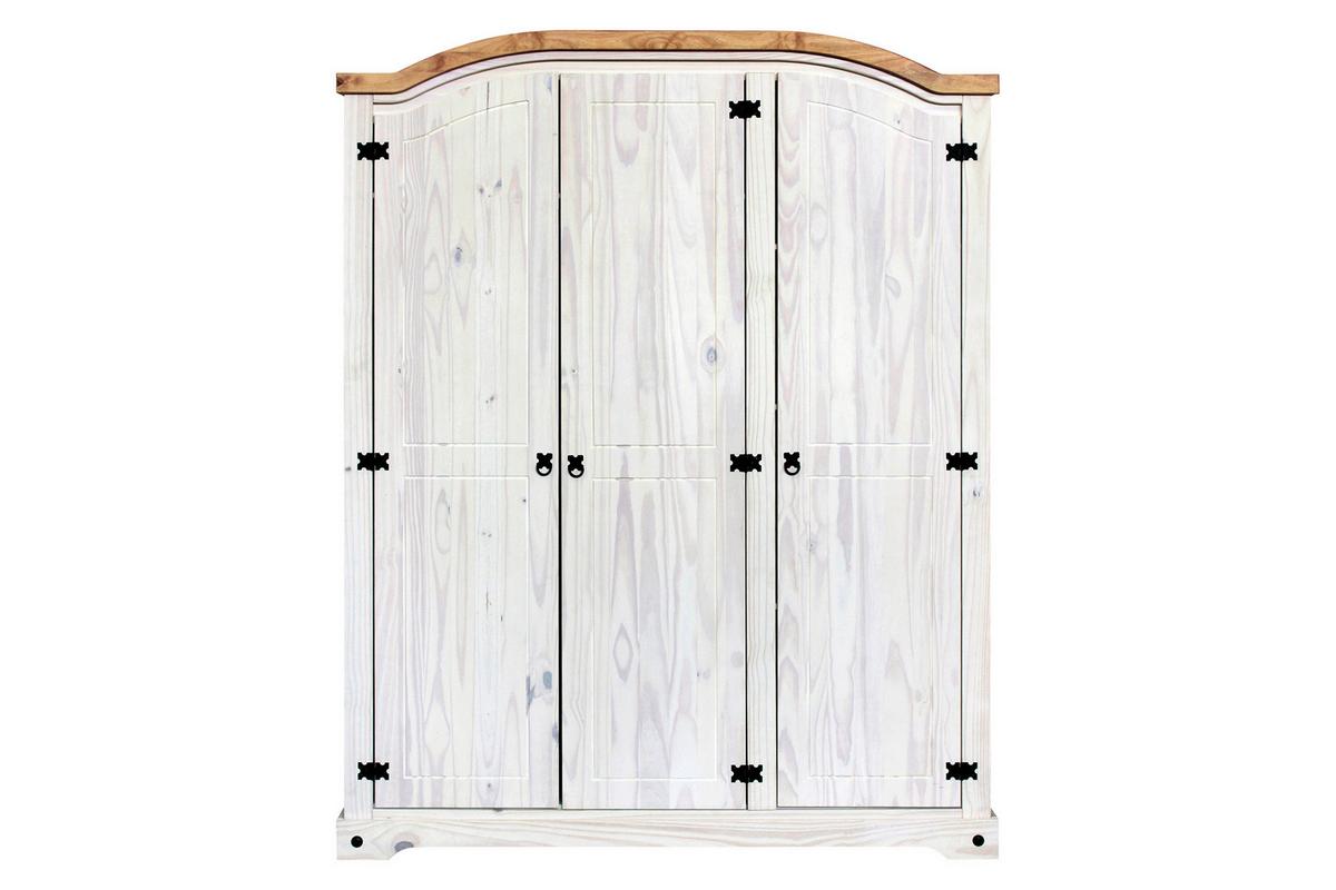 Kleiderschrank Weiß B: 150cm - Weiß, Natur, Holz (150/188/56cm) - Livetastic