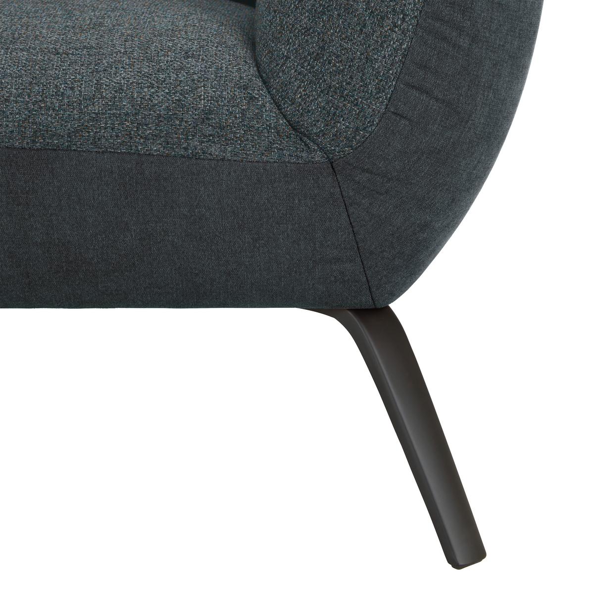 Velká pohovka TRENDY, modrošedá - černá/modrošedá, Moderní, kompozitní dřevo (260/93/124cm) - Premium Living