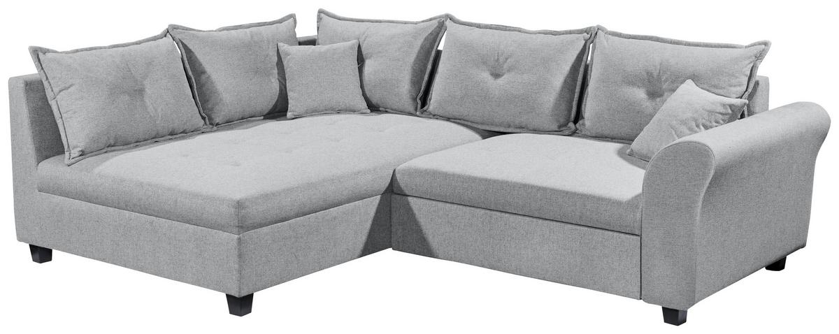 Ecksofa Liz Grau S: 175x252 Cm - Schwarz/Grau, MODERN, Textil (175/252cm) - Livetastic