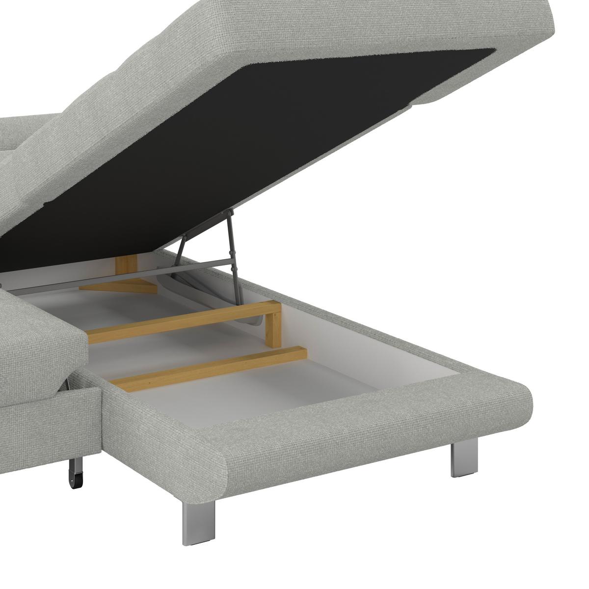 Ecksofa Savona - Hellgrau, MODERN, Textil (270/230cm) - Ondega