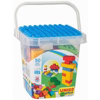 Bausteine Unico Plus Ab 1,5 Jahren Mit 50 Bausteinen+eimer - Blau/Gelb, Kunststoff - Unico Plus