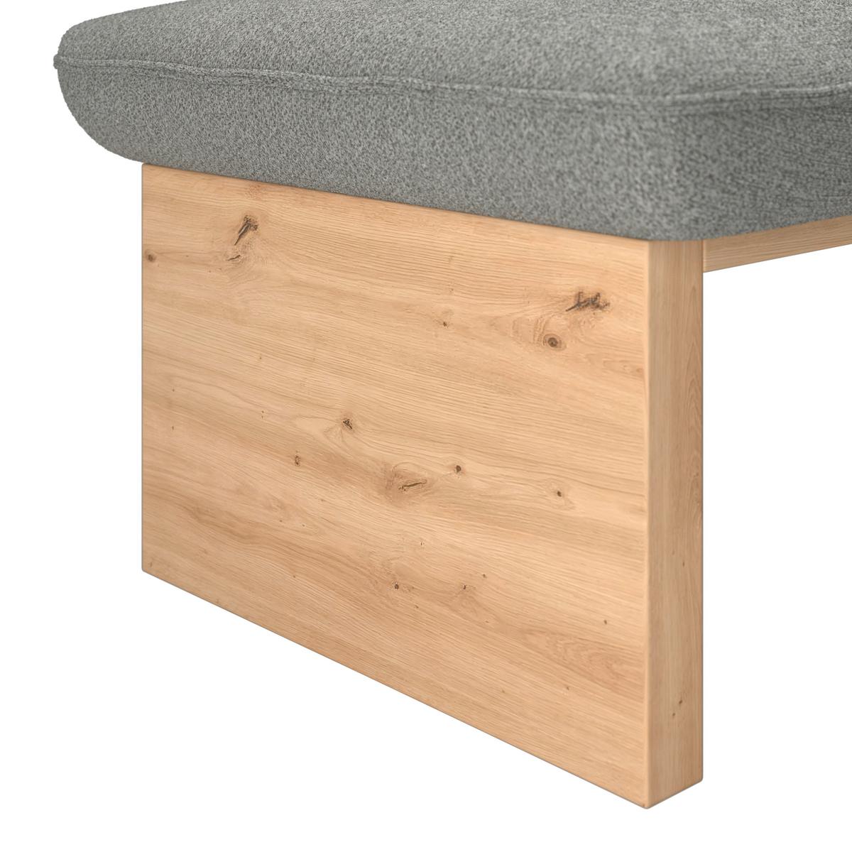 Eckbank Beluna II Webstoff Grau, B: 232cm - Eichefarben/Grau, KONVENTIONELL, Holz/Textil (232/170cm) - James Wood