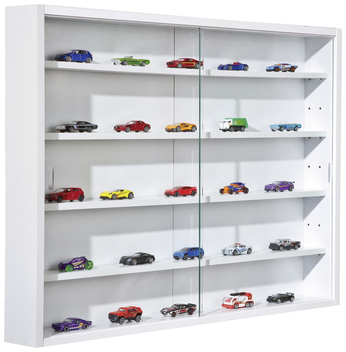 Hängevitrine Compilati B: 80cm Weiß Mit Sicherheitsglas - Weiß, KONVENTIONELL, Glas/Holzwerkstoff (80/60/9,5cm) - MID.YOU