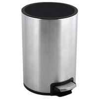 TRETEIMER RIKU - Chromfarben/Schwarz, KONVENTIONELL, Kunststoff/Metall (20/25/30cm) - Spirella