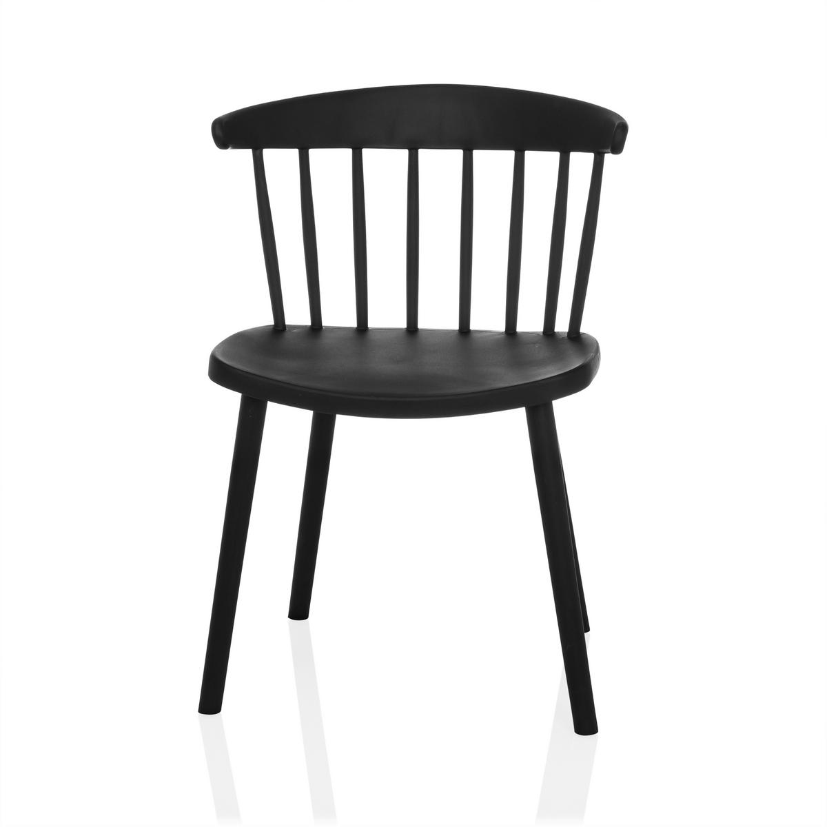 Besucherstuhl Artifo Schwarz B: 53 Cm - Schwarz, MODERN, Kunststoff (53/75/45cm) - MID.YOU