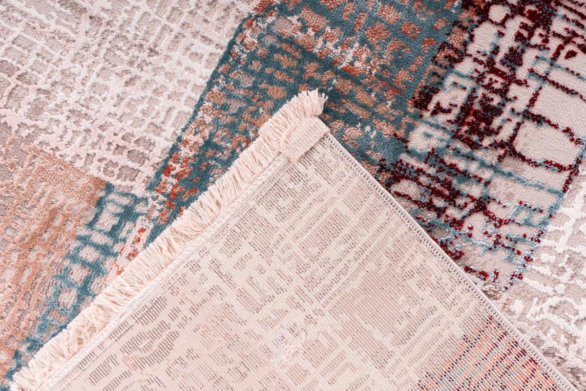 Webteppich Grau/Rosa Akropolis 200x300 cm - Rosa/Grau, Design, Textil (200/300cm) - Kayoom