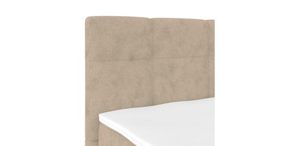 Polsterbett mit Bettkasten 160x200 cm London Beige - Beige/Schwarz, MODERN, Holzwerkstoff/Textil (160/200cm) - Luca Bessoni