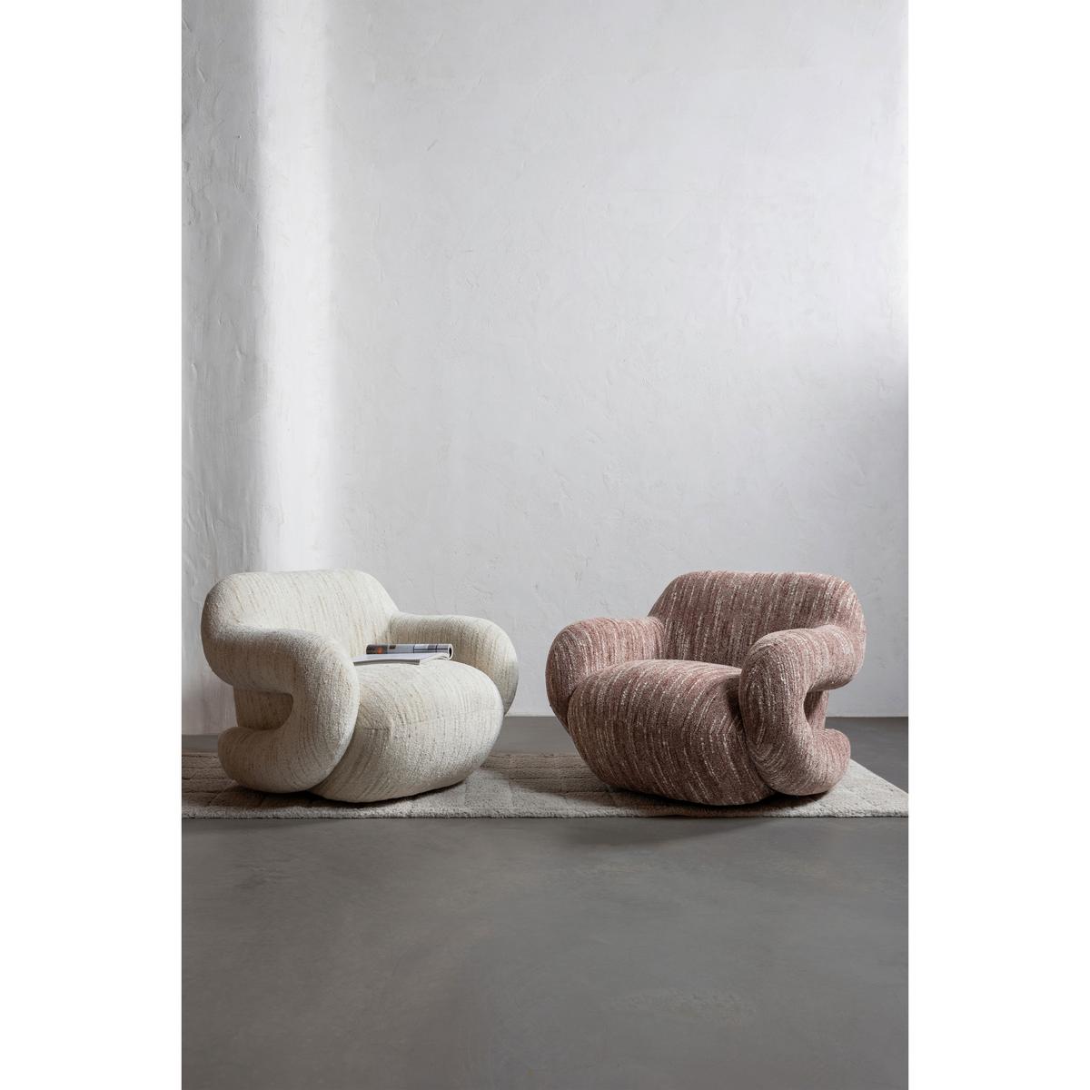 Sessel Folke Altrosa B: 88cm - Schwarz/Altrosa, Design, Textil (88/70/88cm) - Livetastic