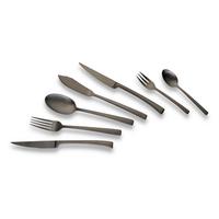 Besteckset 42-teilig Avelino Für 6 Personen - Schwarz, Design, Metall - Echtwerk