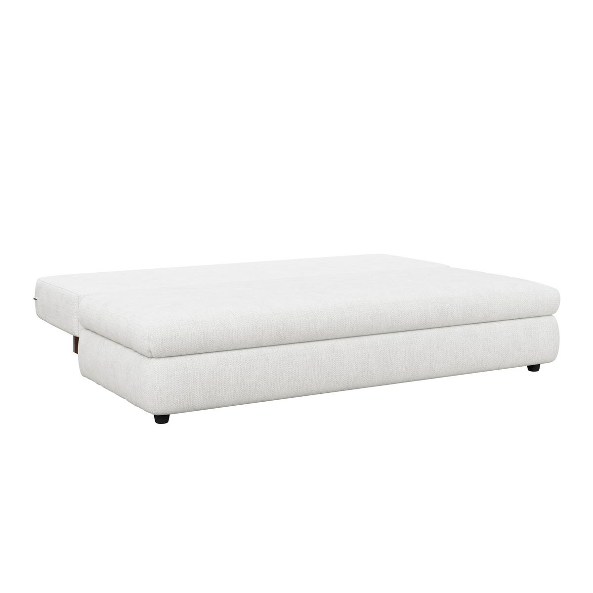 3-Sitzer-Sofa Mit Schlaffunktion Olso Weiß - Weiß, Trend, Holz/Kunststoff (205/72/100cm)