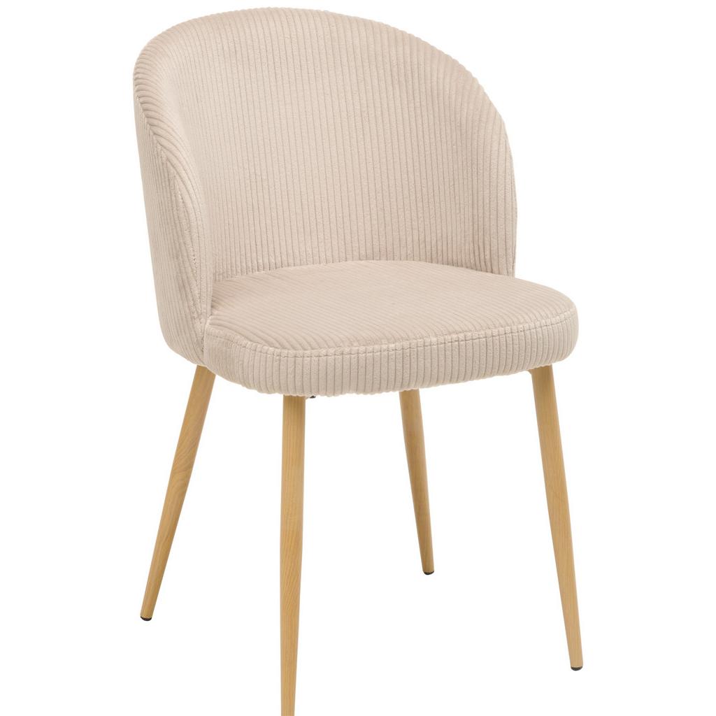 Vierfußstuhl Feri Webstoff Beige, B: 49 cm