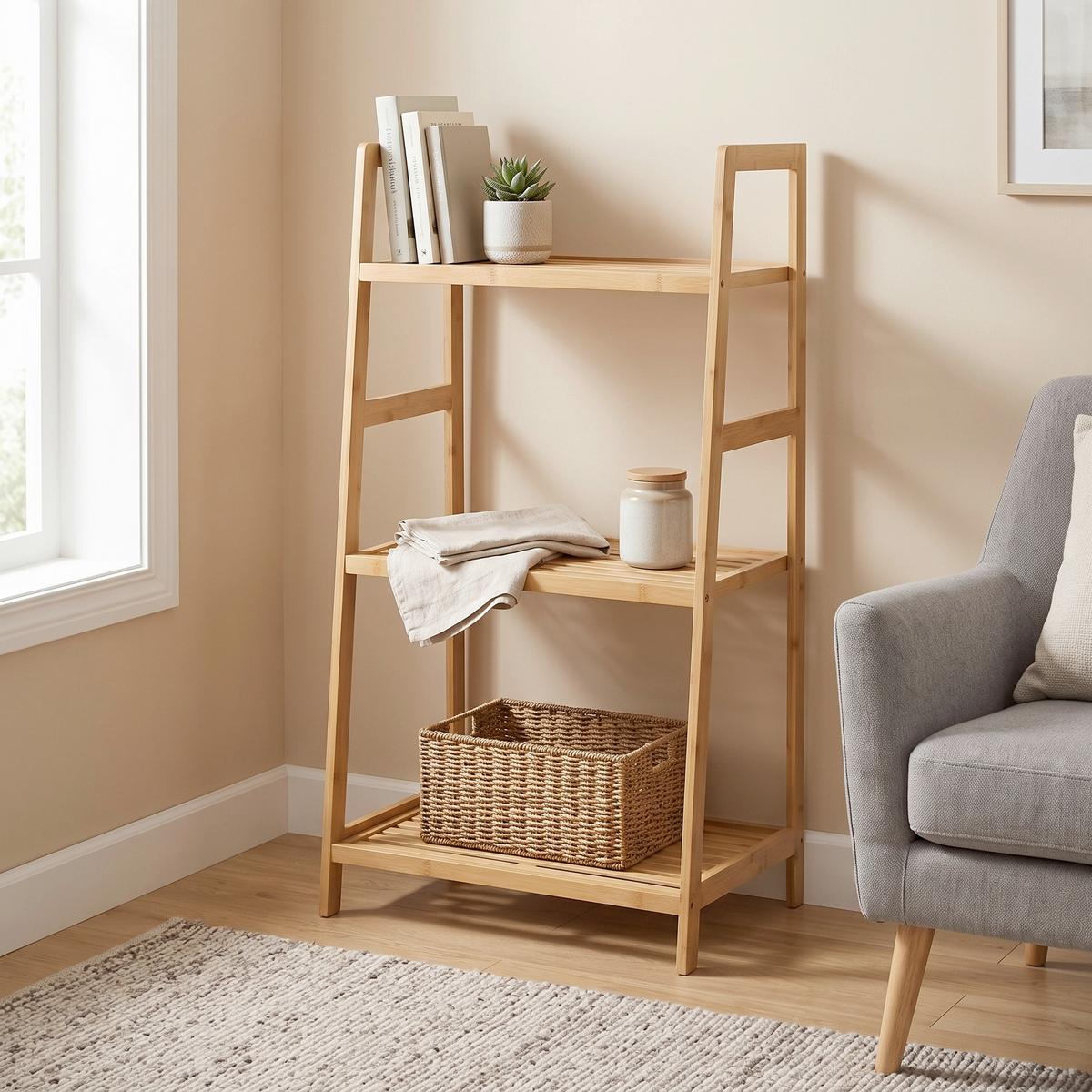 Regal Bert 1 Naturfarben B: 53 cm - Naturfarben, Trend, Holz (53/95/35cm)