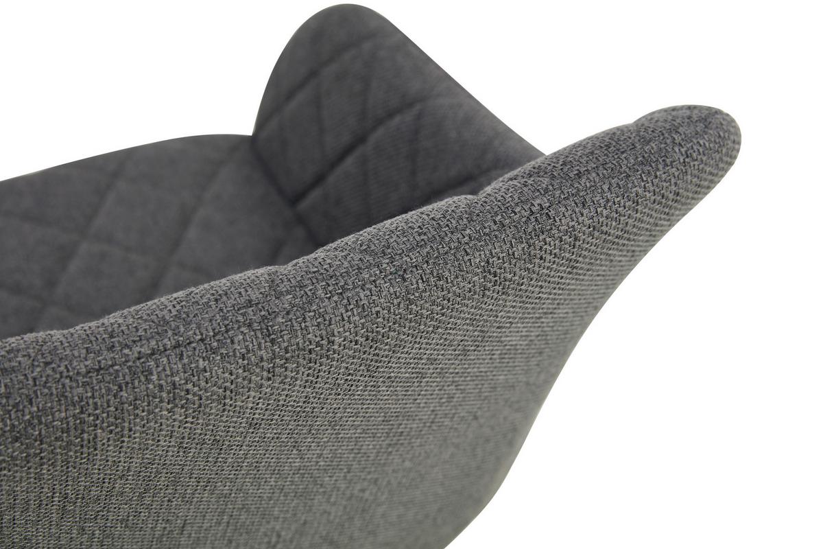 Stuhl-Set Lea Anthrazit 56 cm - Anthrazit/Schwarz, MODERN, Textil/Metall (56/83/60cm) - MID.YOU