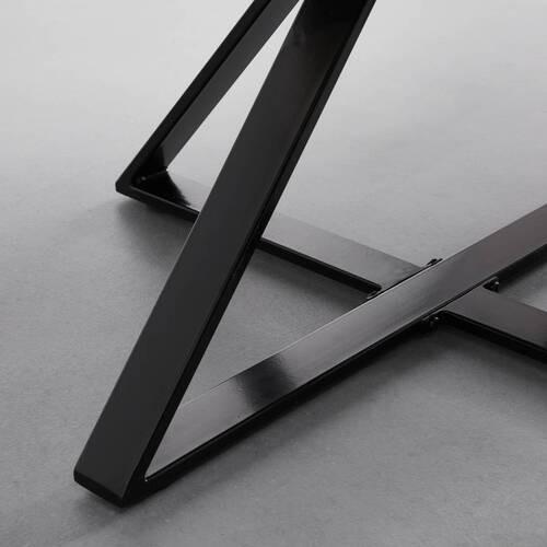 Rozkladací jedálenský stôl LOUNA 120-160cm - čierna/farba duba, Modern, kov (120-160/120/76cm) - Bessagi Home
