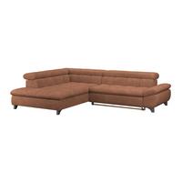 Ecksofa Gemini Braun, B: 234cm - Chromfarben/Rotbraun, KONVENTIONELL, Textil (234/312cm)