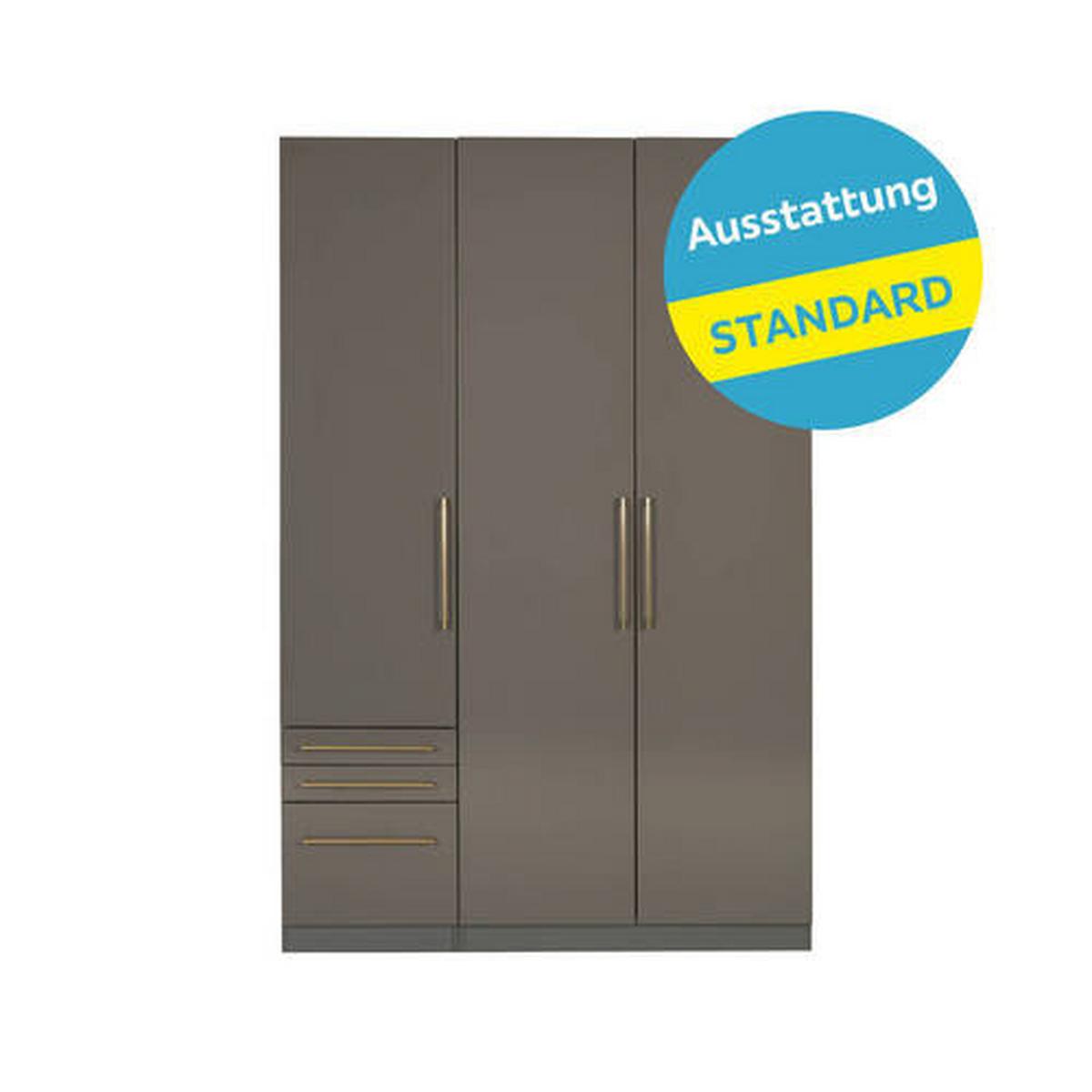 Kleiderschrank Unit 3trg. Normalhöhe - KONVENTIONELL (137/210/58,3cm) - Ondega