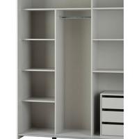 Inneneinteilung Time Grauweiß, BxHxT: 83x144x41 cm - Grauweiß, Basics, Holzwerkstoff/Metall (83/144/41cm)