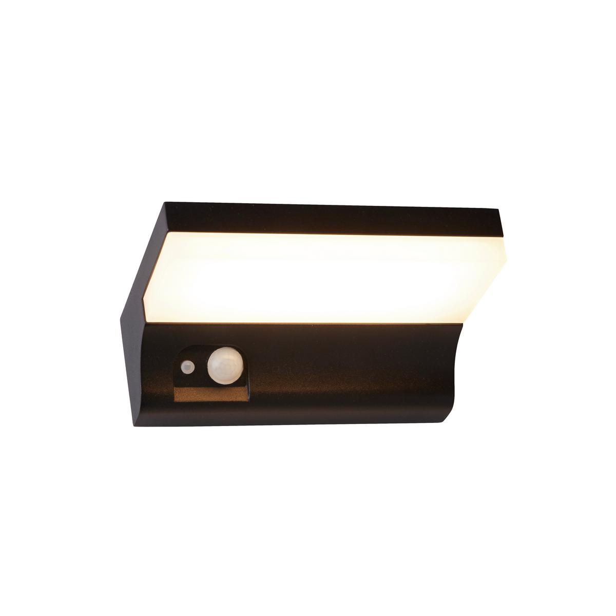 Solarleuchte 67417bk Solar Wall Light - Schwarz/Weiß, Design, Kunststoff (16/6/6cm)