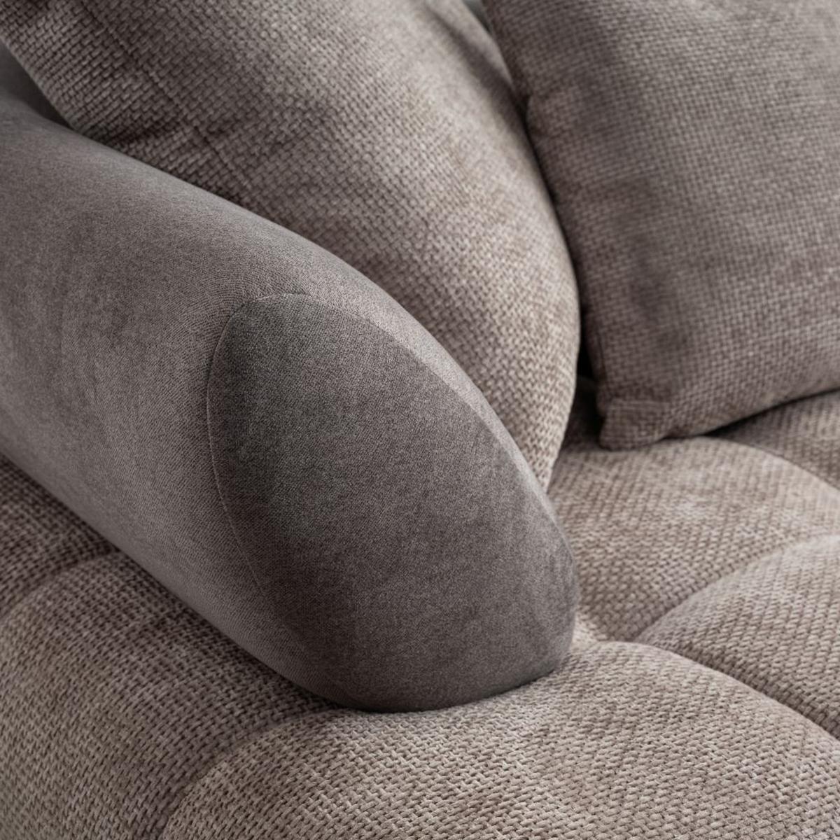 LARGO, pravá, šedohnědá, potřeba šíŕky dveří 90 cm - černá/šedohnědá, Moderní, kov/textil (262/184cm)