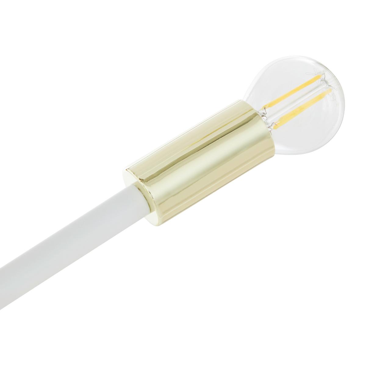 Luster CIARA - biela/mosadzná, Modern, kov - Bessagi Home