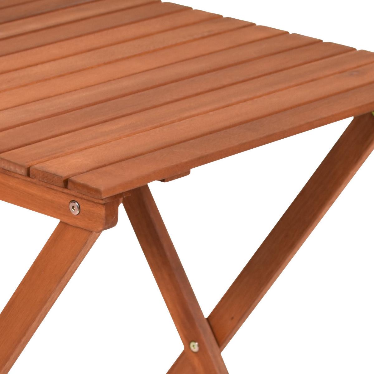 Gartentisch Klappbar Porto Echtholz L: 60 cm - Naturfarben, KONVENTIONELL, Holz (60/74/60cm) - Gardenson