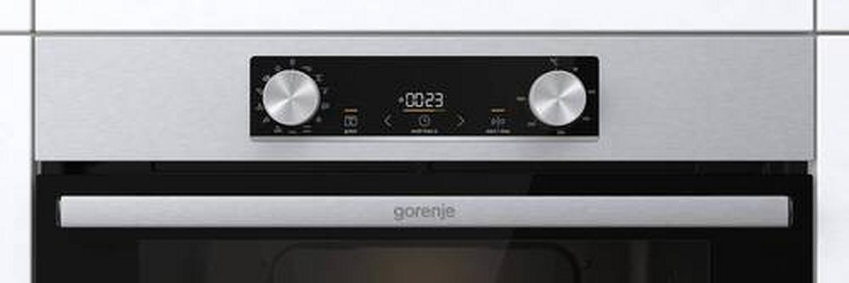 Einbau-backofen B: 59,5 Cm Edelstahlf. Mit Pizzafunktion - Edelstahlfarben, Basics, Glas/Metall (59,5/59,5/56,4cm) - Gorenje