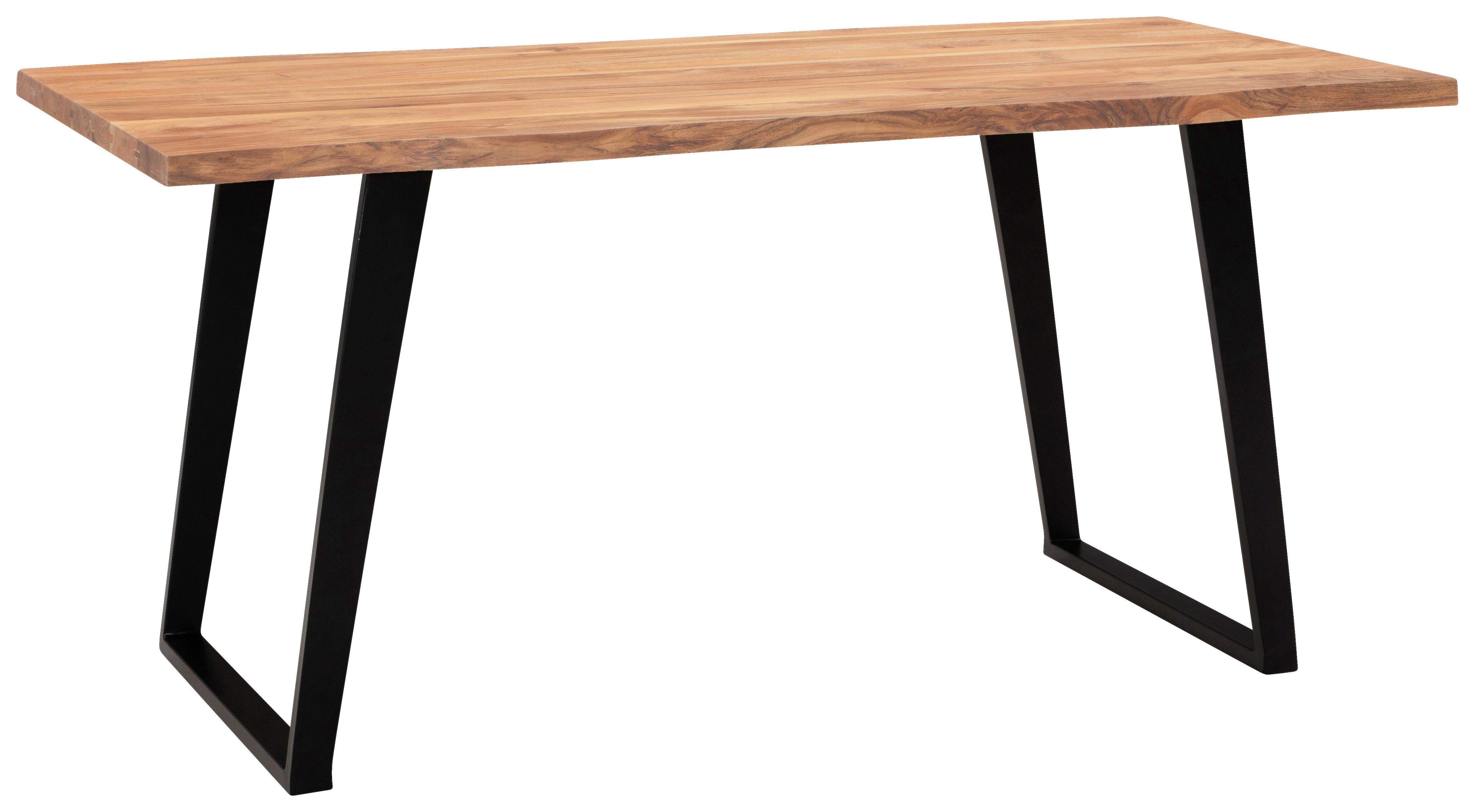 Schreibtisch Wl7.276 - Schwarz/Akaziefarben, MODERN, Holz/Metall (120/60/76cm) - MID.YOU