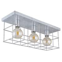 Deckenleuchte Merril L: 60 cm 3-Flammig aus Stahl - Zinkfarben, Design, Metall (60/20/25,8cm) - Globo