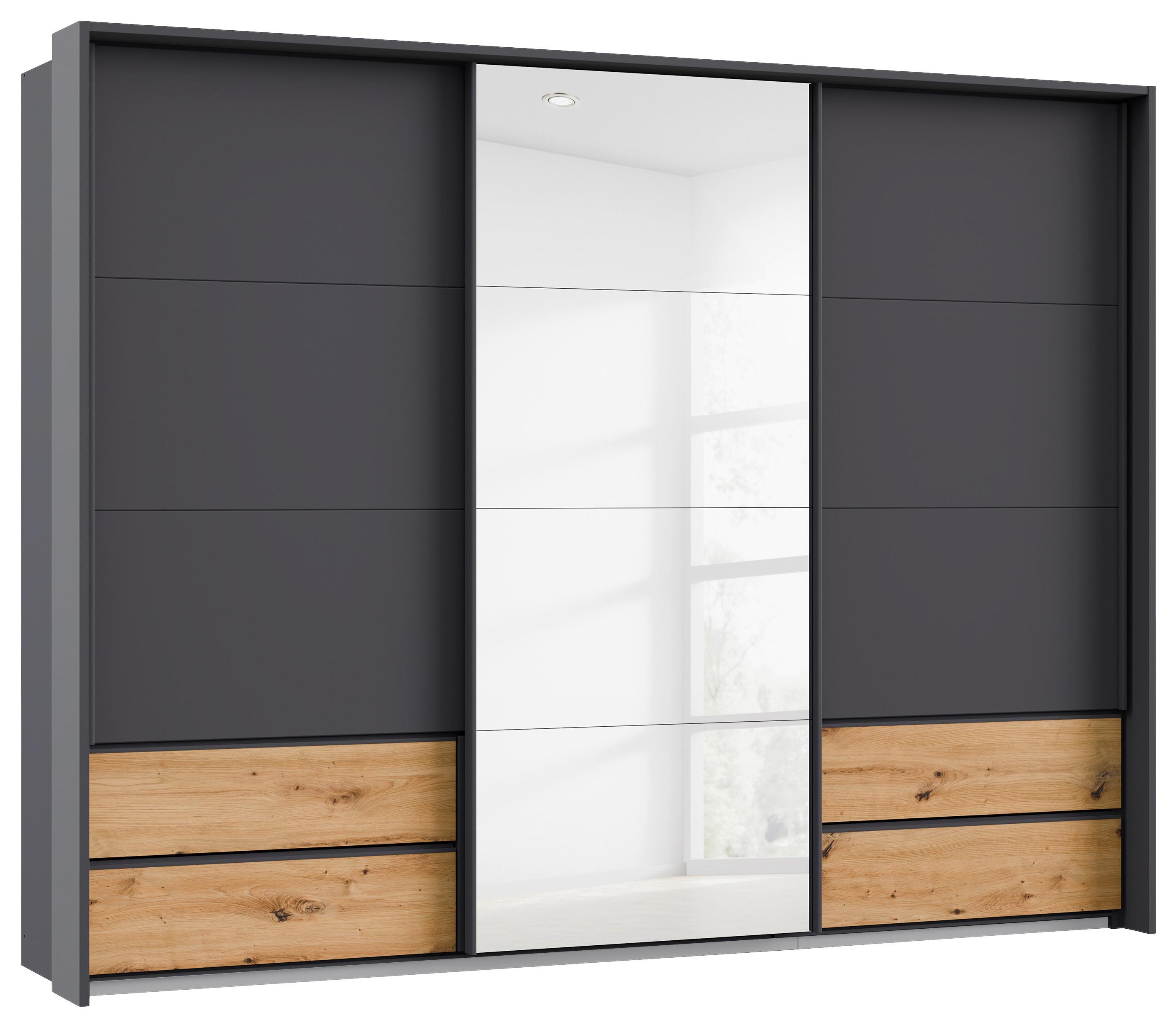 Schwebetürenschrank Karpo - Eiche Artisan/Grau, MODERN, Holzwerkstoff (271/210/62cm)