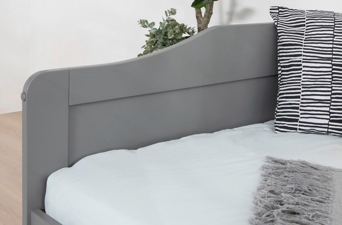 Ausziehbett 970460 Melinda - Hellgrau, MODERN, Holz (90/200cm) - MID.YOU