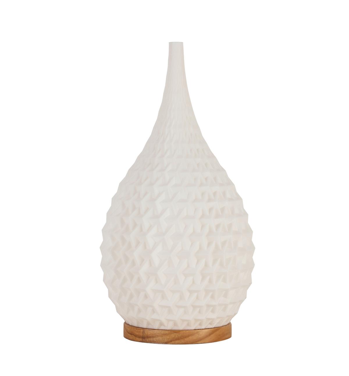 Stolná lampa Jotog, V: ca 31,5cm, biela - biela/farba duba, Modern, drevo/plast (16,5/31,5cm) - Mömax