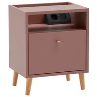 NACHTTISCH Bjarne Mauve B: 40,2cm - Mauve, Design, Holz/Holzwerkstoff (40,2/50,1/32,7cm) - MID.YOU