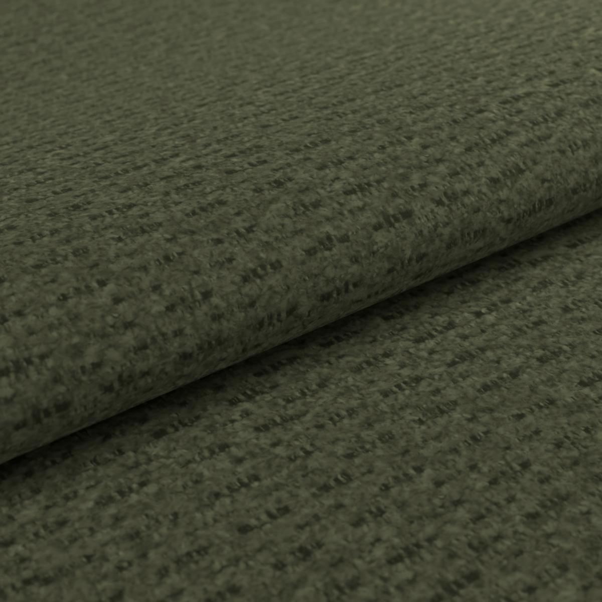 Ecksofa Polis Webstoff dunkelgrün, 221x142cm - Dunkelgrün/Schwarz, Trend, Textil (221/142cm) - Ondega