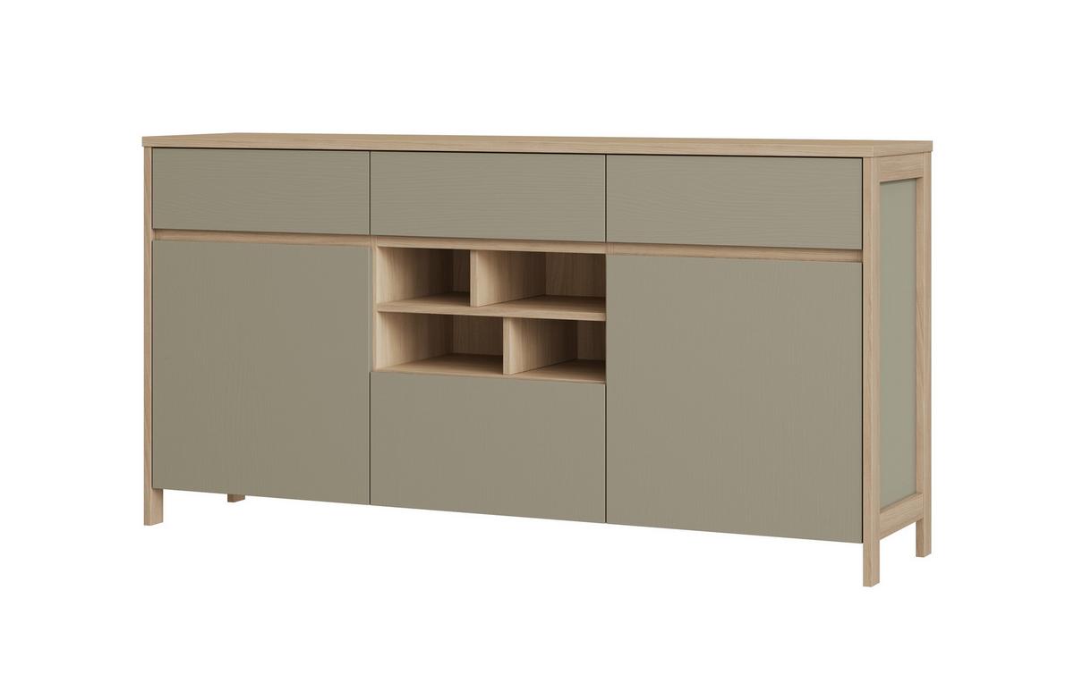 Sideboard Stranda Eukalyptus/Holzfarben B: 164cm - Eichefarben/Eukalyptusholzfarben, Design, Holzwerkstoff (164/85/39cm) - MID.YOU
