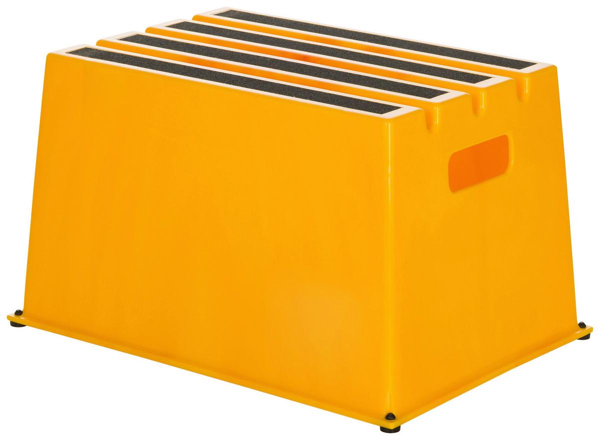 Tritthocker Tio-E1 - Gelb, Basics, Kunststoff (52,5/31/37,5cm) - MID.YOU
