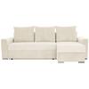 Ecksofa Diever Creme S: 239x141 cm - Chromfarben/Creme, Design, Textil (239/141cm) - Livetastic