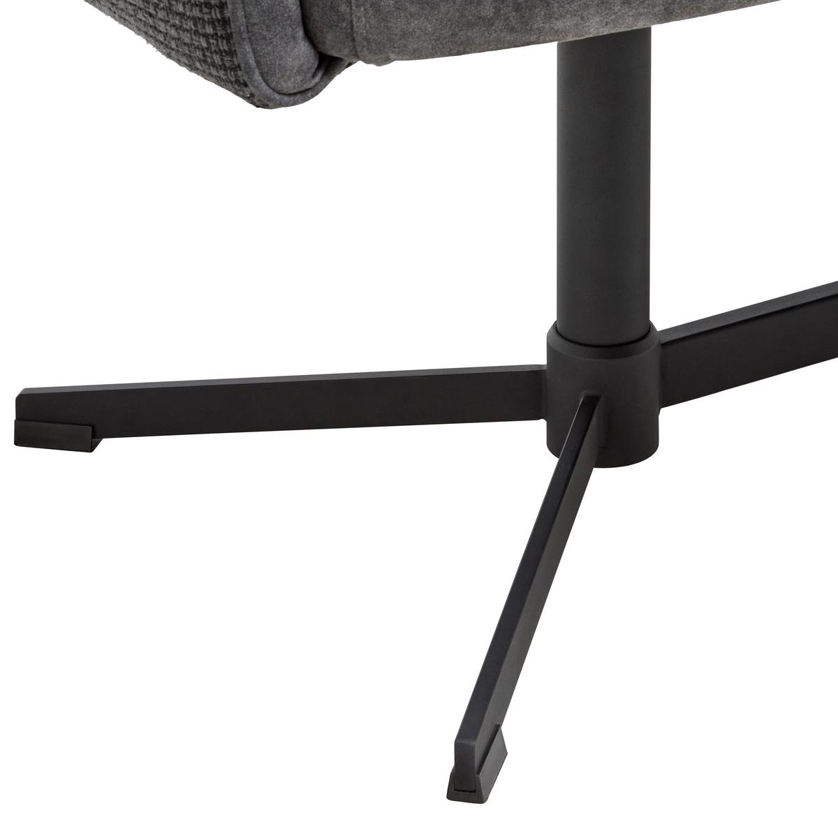 LAVICA VALLETTA - čierna/antracitová, Modern, kov/textil (170/85/61cm) - Premium Living