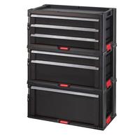 Szerszámos Láda 6 Fiókos - fekete, műanyag